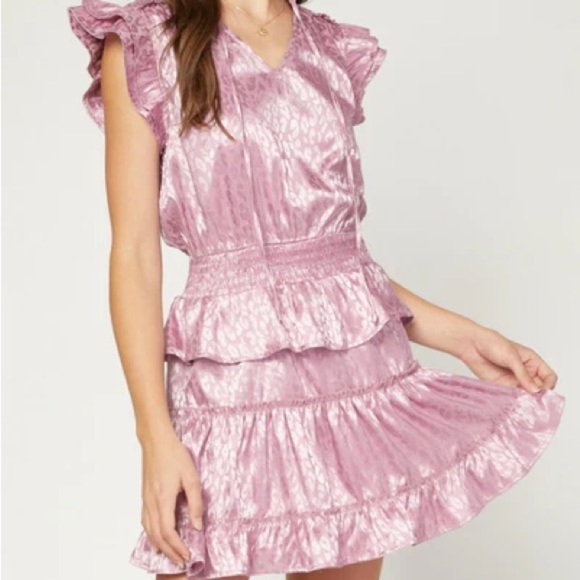 entro Dresses & Skirts - Entro Pink Cheetah Dress